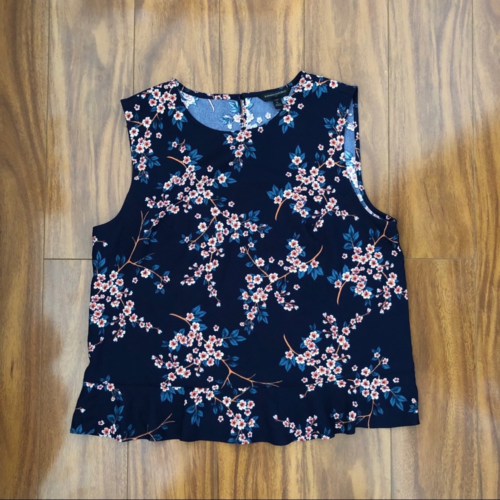 Banana Republic Floral Peplum Top